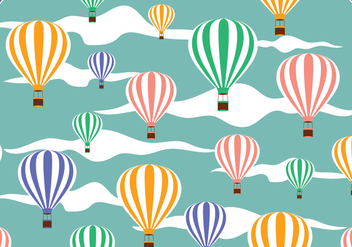 Hot Air Balloon Pattern Vector - vector #438483 gratis